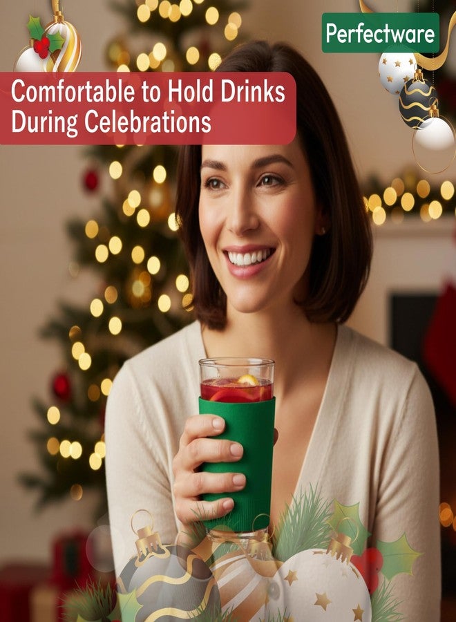 Perfectware Christmas Cocktail Napkins, Red and Green, Paper, 100 Count, Disposable Beverage Napkins for Holiday Winter Party - Image 4
